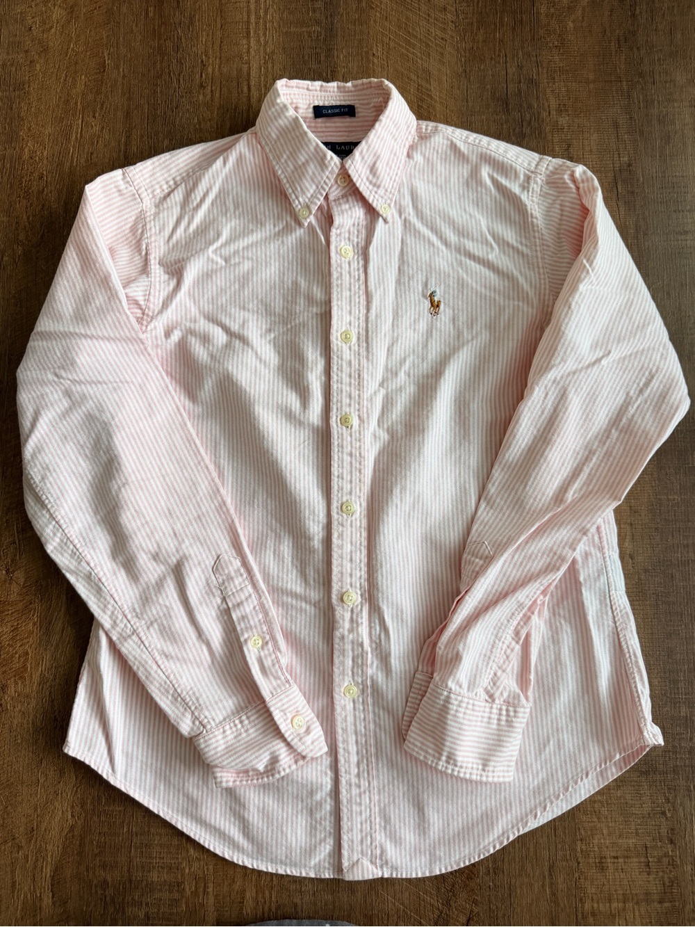 Ralph Lauren Pink Striped Button-Down Shirt